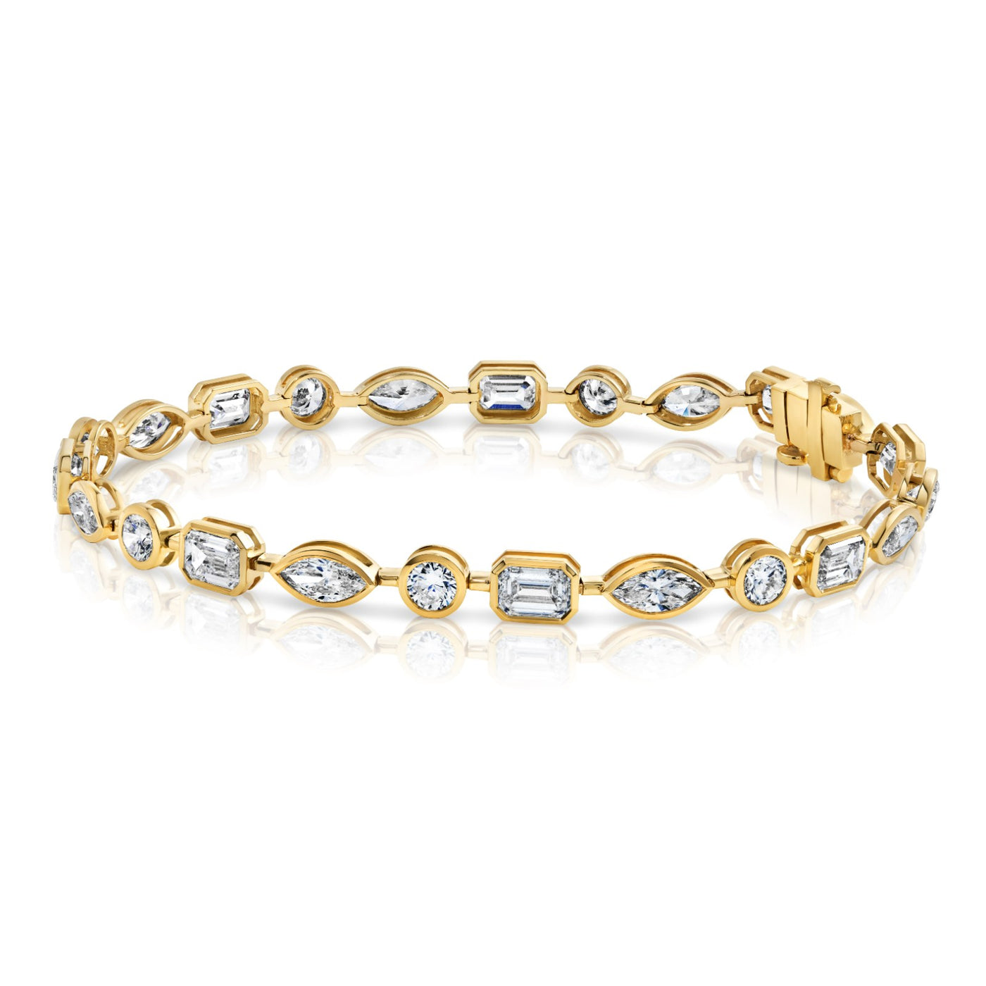 Multi-Shape Diamond Bracelet, 8.9 ctw
