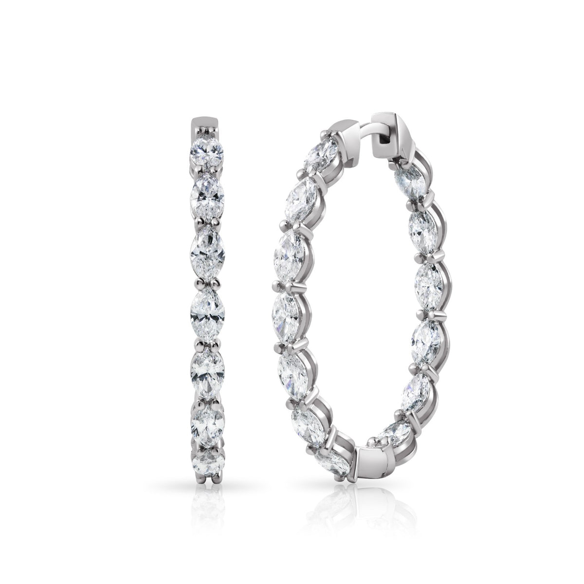 Inside-Out Diamond Hoops, 3.9 ctw