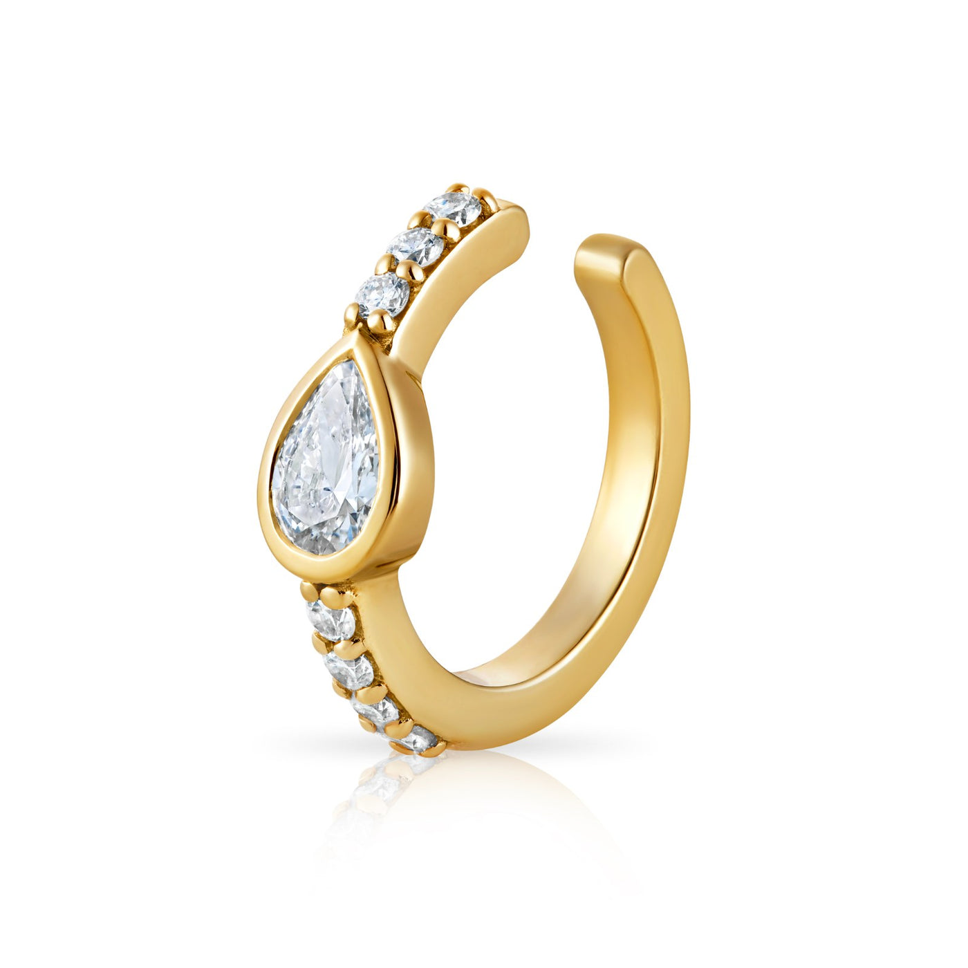 Pear Cuff Earring, 0.41 ct