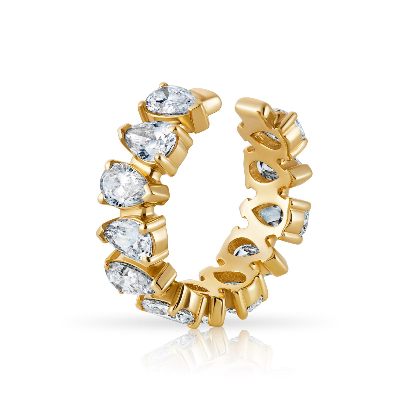 Pear Cuff Earring, 1 ct
