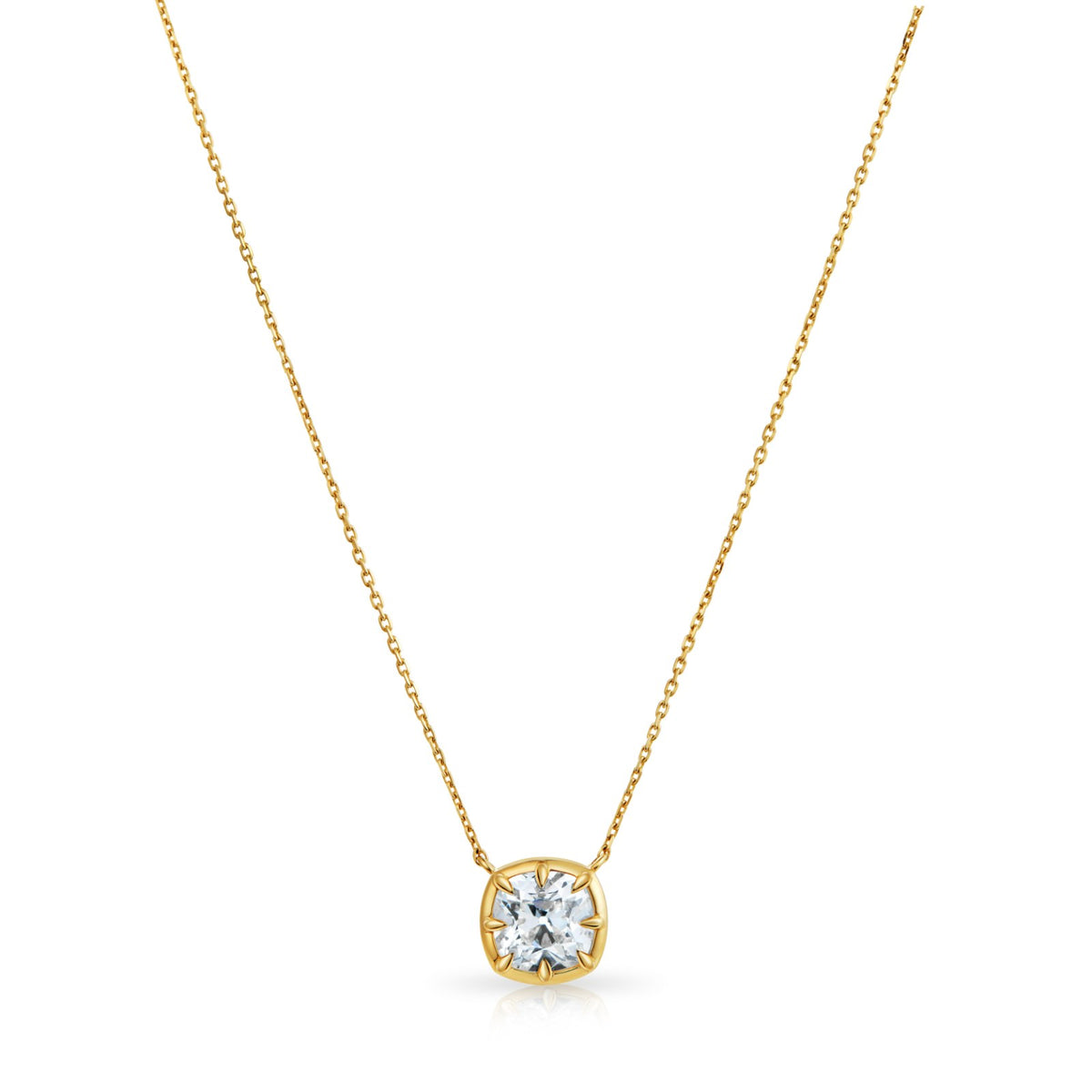 Old Mine Cushion Pendant, 3 ct