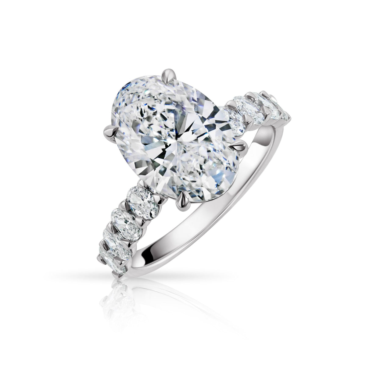Oval Single Stone Ring, 4 ct