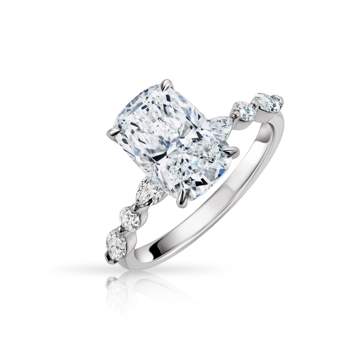 Elongated Cushion Ring, 3.50 ct