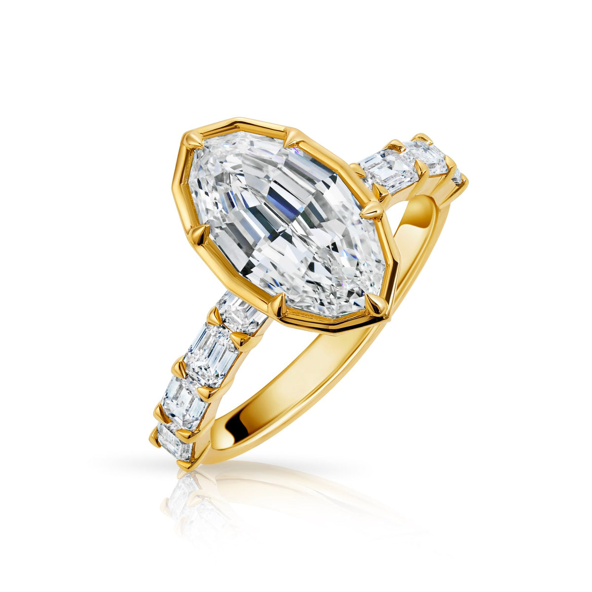 Marquise Step Ring, 4.20 ct