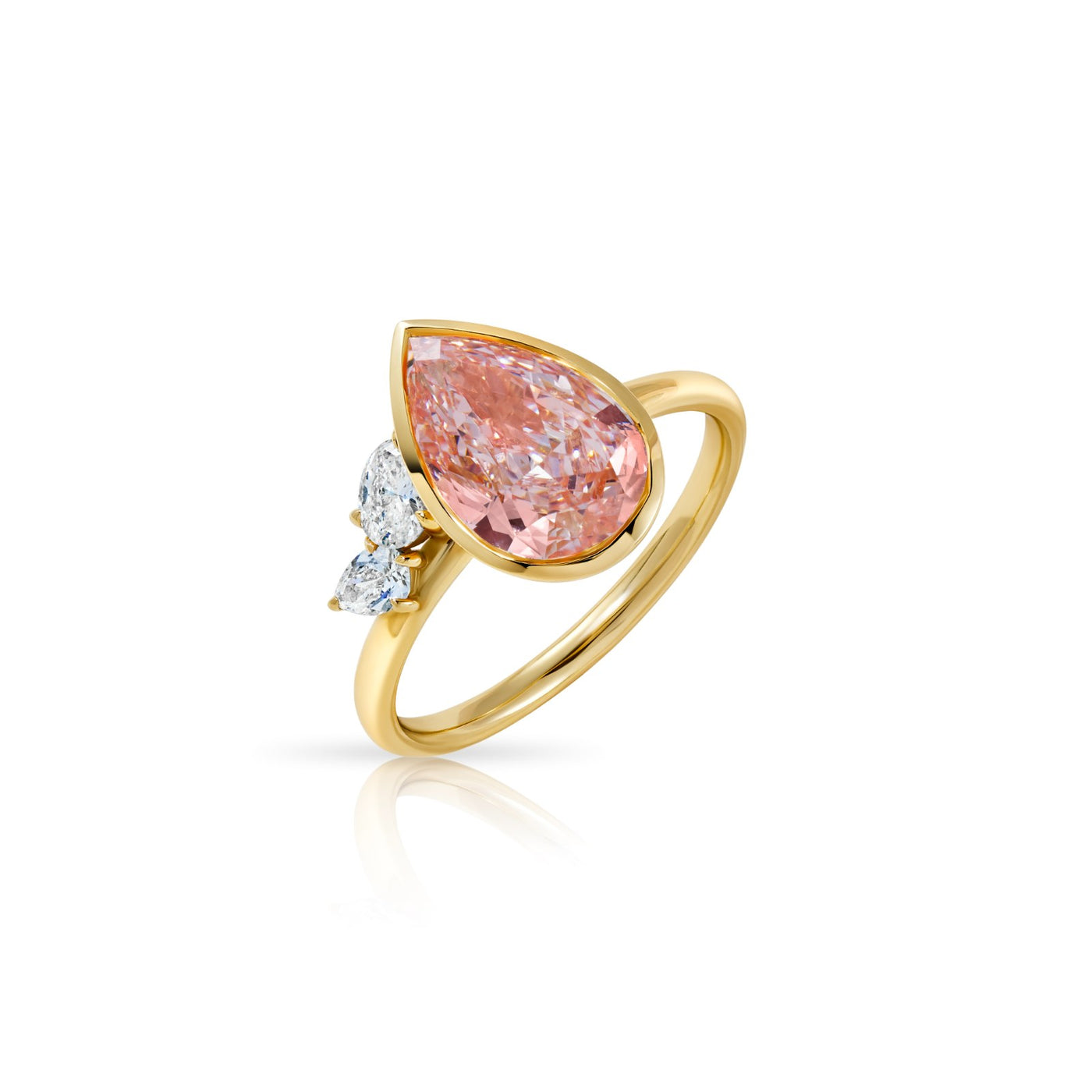 Fancy Vivid Pink Pear Ring, 3.3 ct