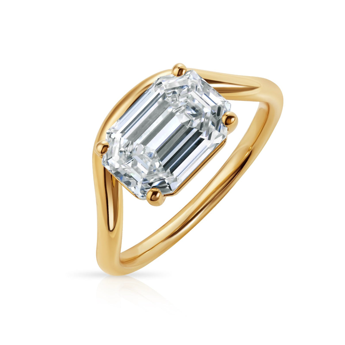 Swirl Emerald Ring, 3.35 ct